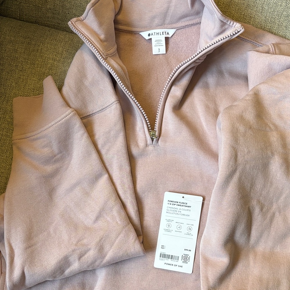 Athleta Blush Quarter-Zip Pullover - image 2